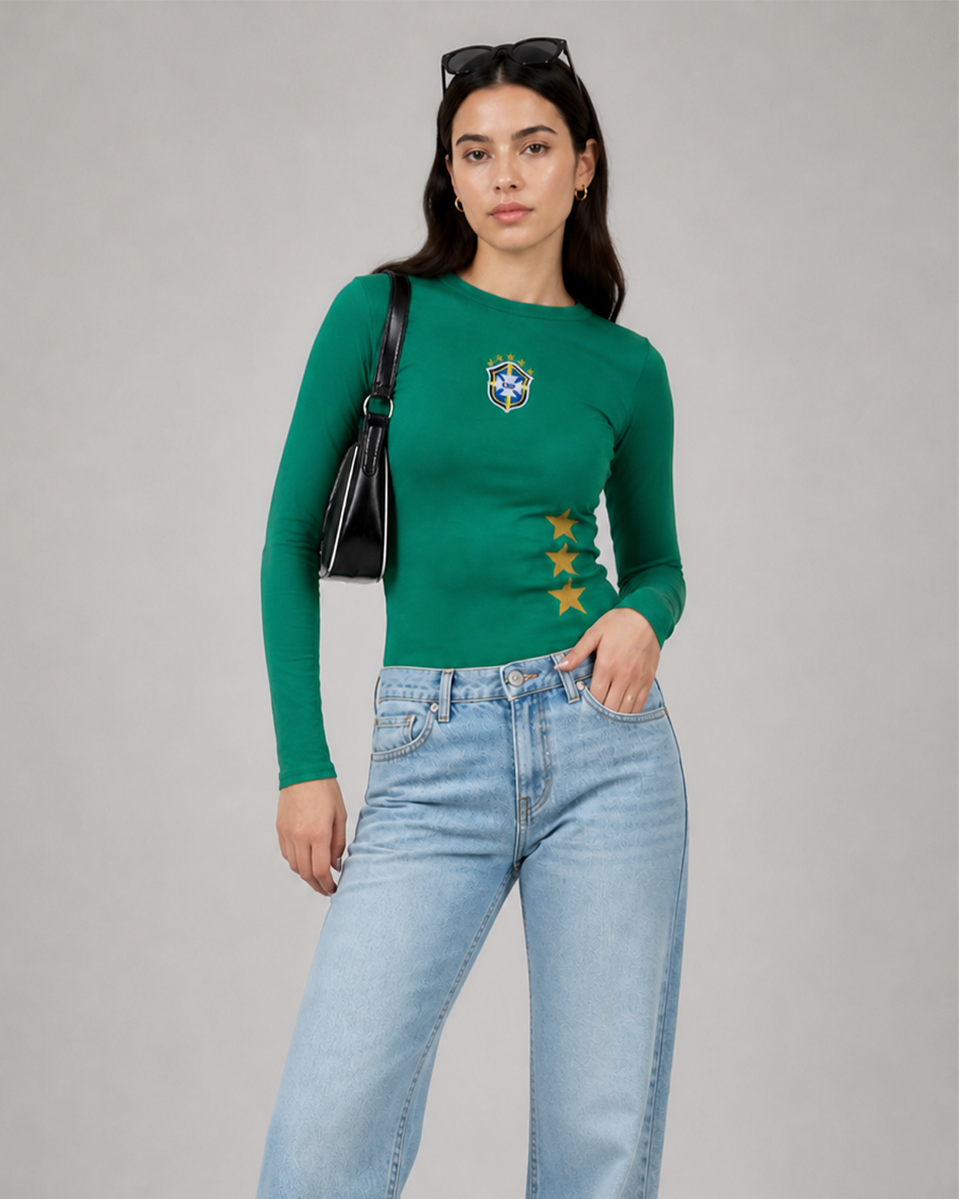 Brazil Long-Sleeve Green Top